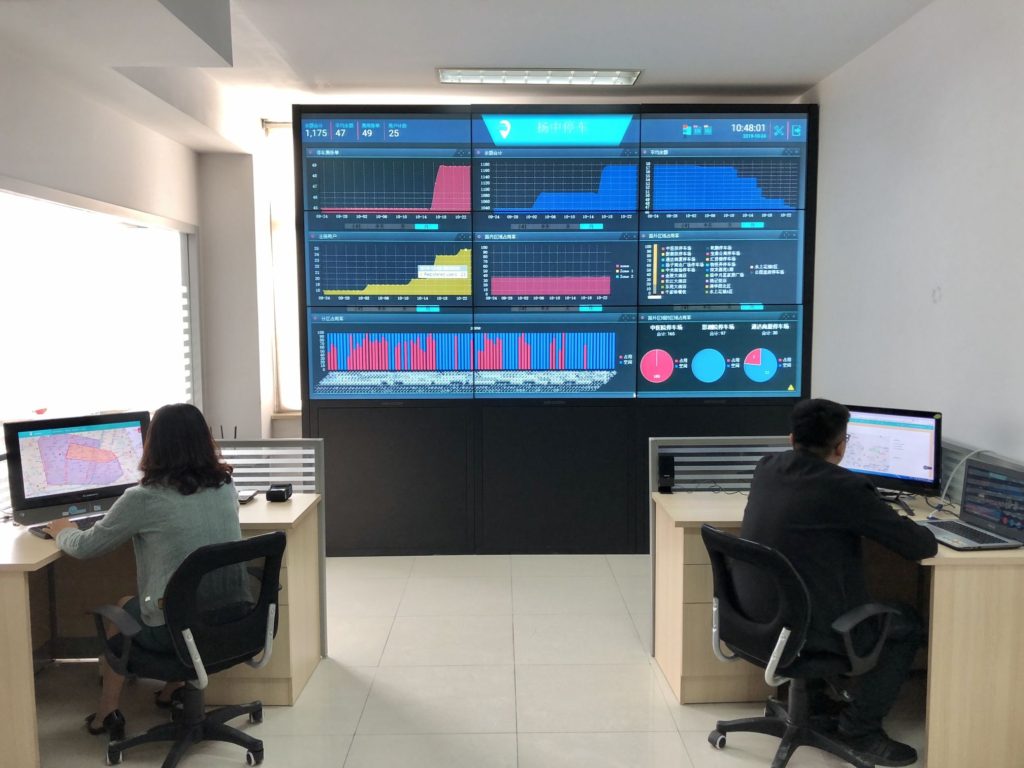 smart parking operation center yangzhong china